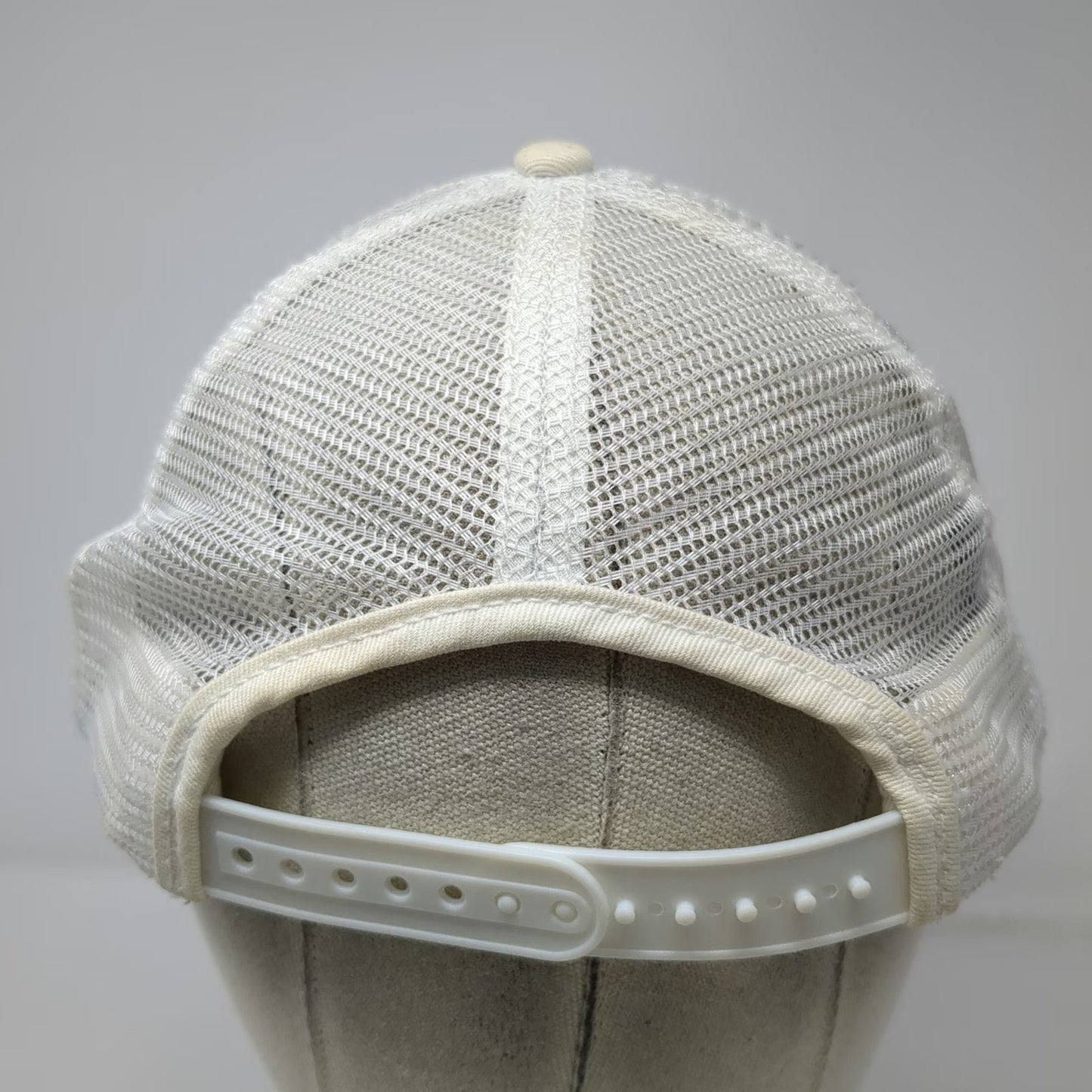 True Religion Trucker Hat White Blue Red One Size All Over Print Mesh Logo