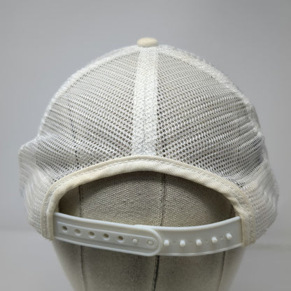 True Religion Trucker Hat White Blue Red One Size All Over Print Mesh Logo