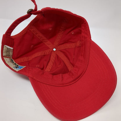 Lunada Bay Slideback Hat Red One Size Adjustable Vented Holes 6 Panel Blank