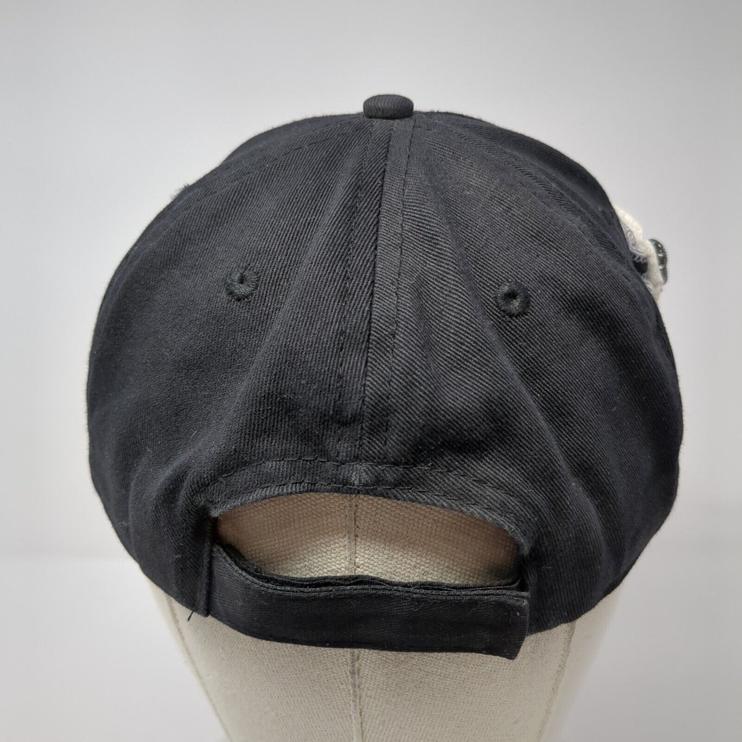 KNG Strapback Hat Black One Size Adjustable Butterfly Applique Rhinestone