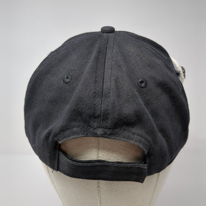 KNG Strapback Hat Black One Size Adjustable Butterfly Applique Rhinestone