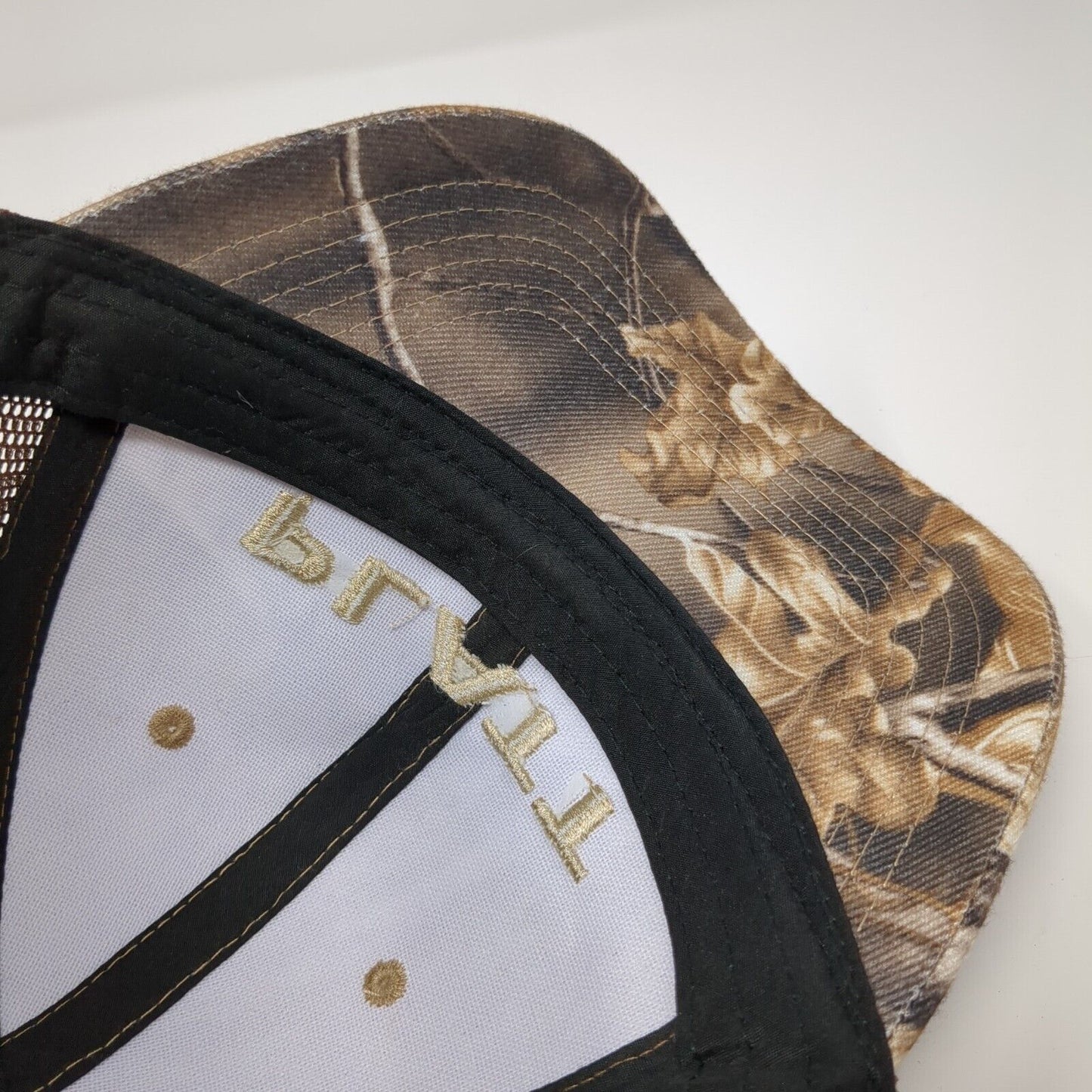 PLATT Strapback Trucker Hat Camouflage One Size Adjustable Mesh Back Polyester