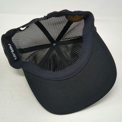 Yupoong LIV Golf Trucker Hat Black One Size Mesh Snapback Structured Logo Cap