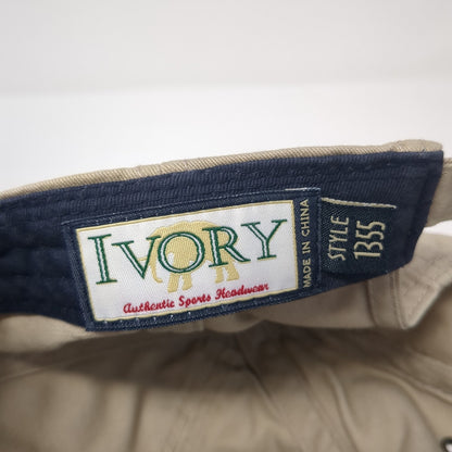 Royal Oaks Slideback Baseball Cap Brown One Size Adjustable Embroidered Ivory