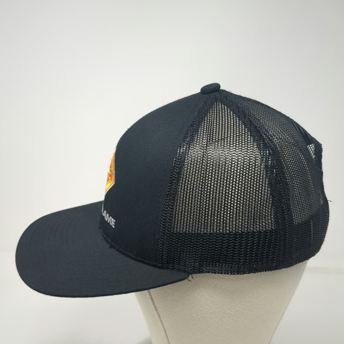 Outdoor Cap Baseball Cap Black One Size Solid Frame Orange Mesh Strapback Hat