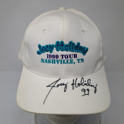 Joey Holiday 1999 Tour Nashville TN Snapback Hat White OS Adjustable Autographed