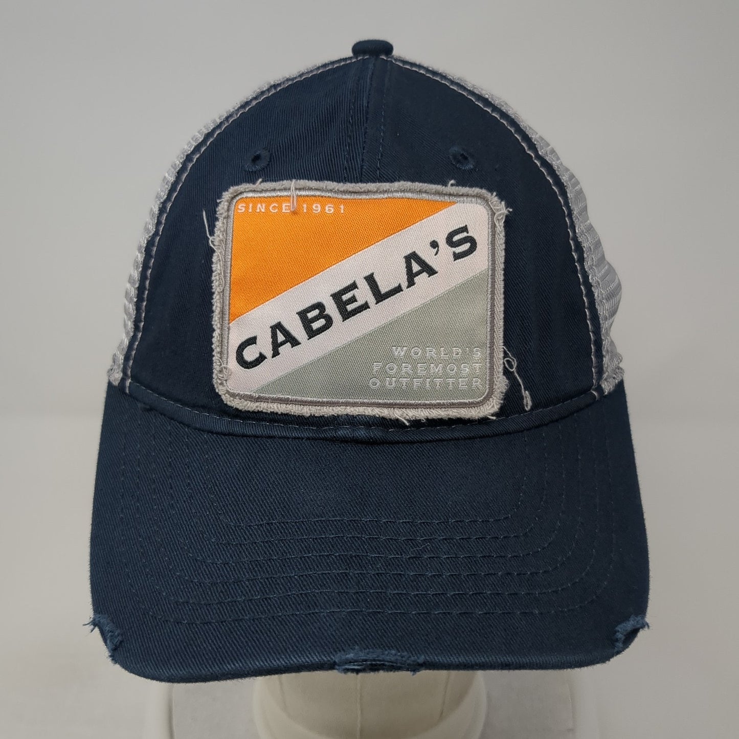 Cabela's World's Foremost Outfitters 1961 Trucker Hat Blue One Size Mesh Back