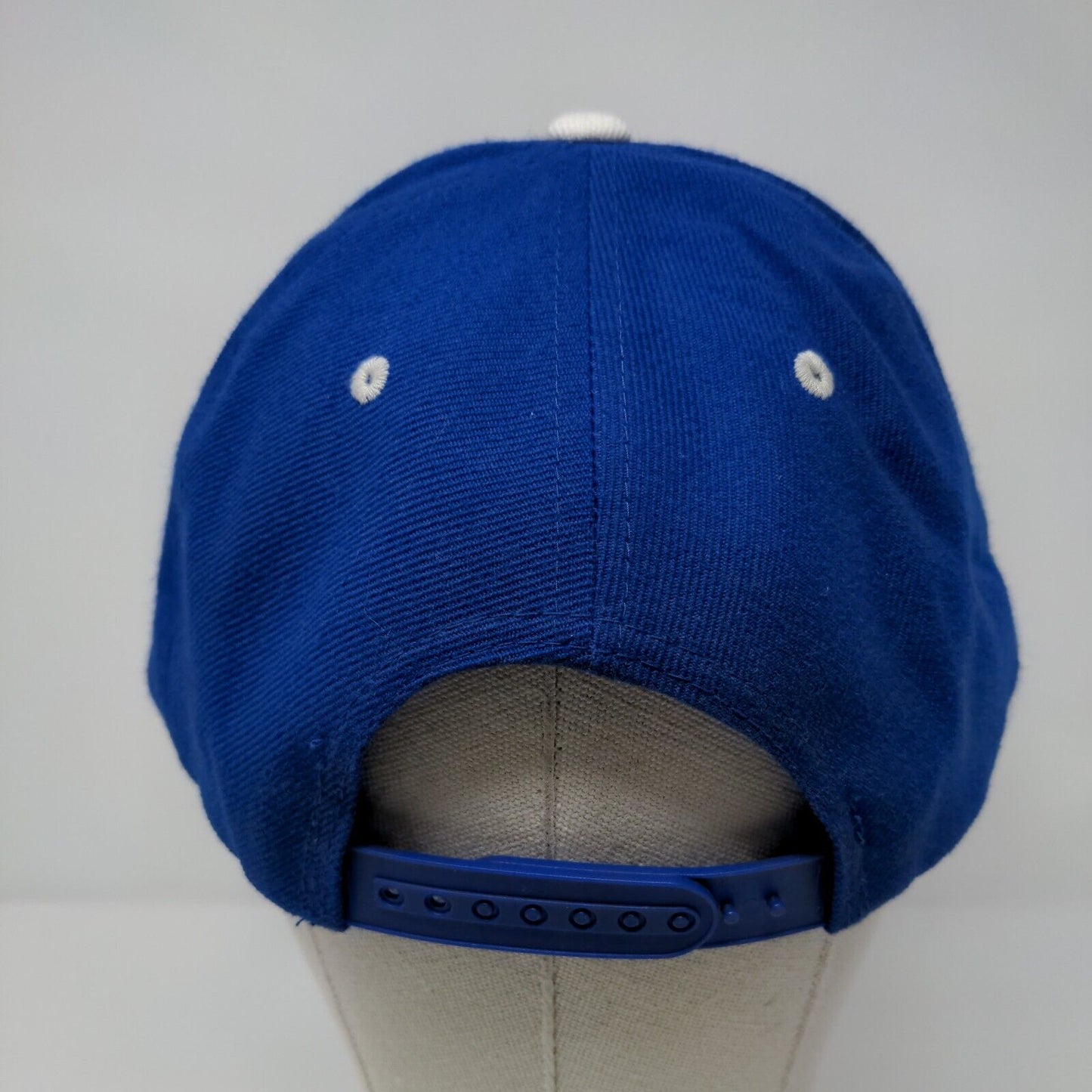Unbranded Snapback Hat Blue OSFM Adjustable Vented Holes 6 Panel Blank Acrylic