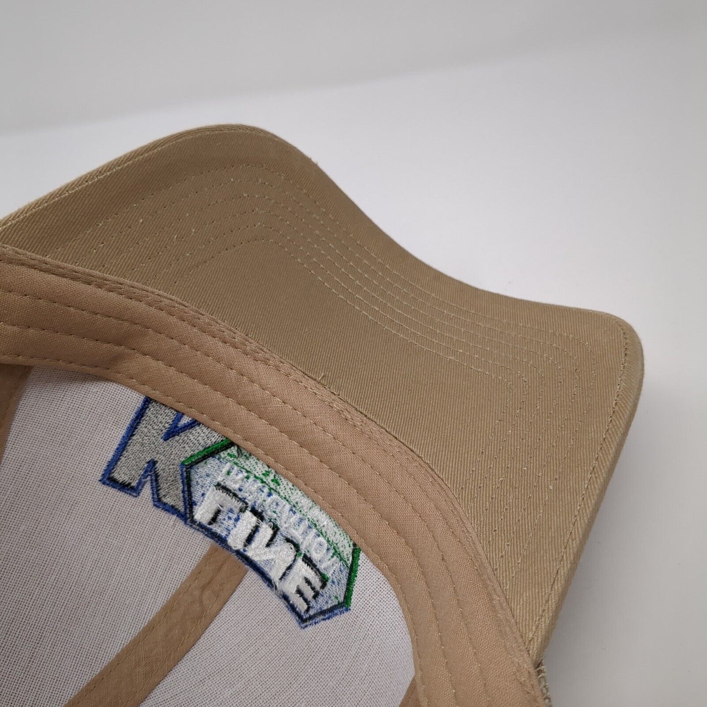 K Line Irrigation For America Snapback Trucker Hat Tan OS Adjustable Mesh Back