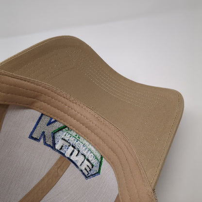 K Line Irrigation For America Snapback Trucker Hat Tan OS Adjustable Mesh Back