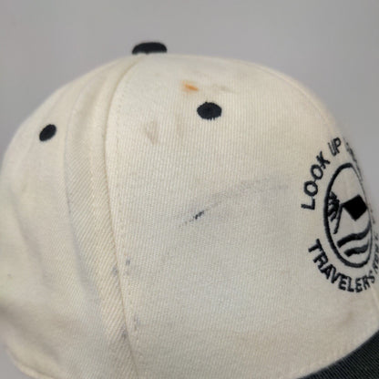 Look Up Lodge Travelers Rest Snapback Hat Cream One Size Colorblock
