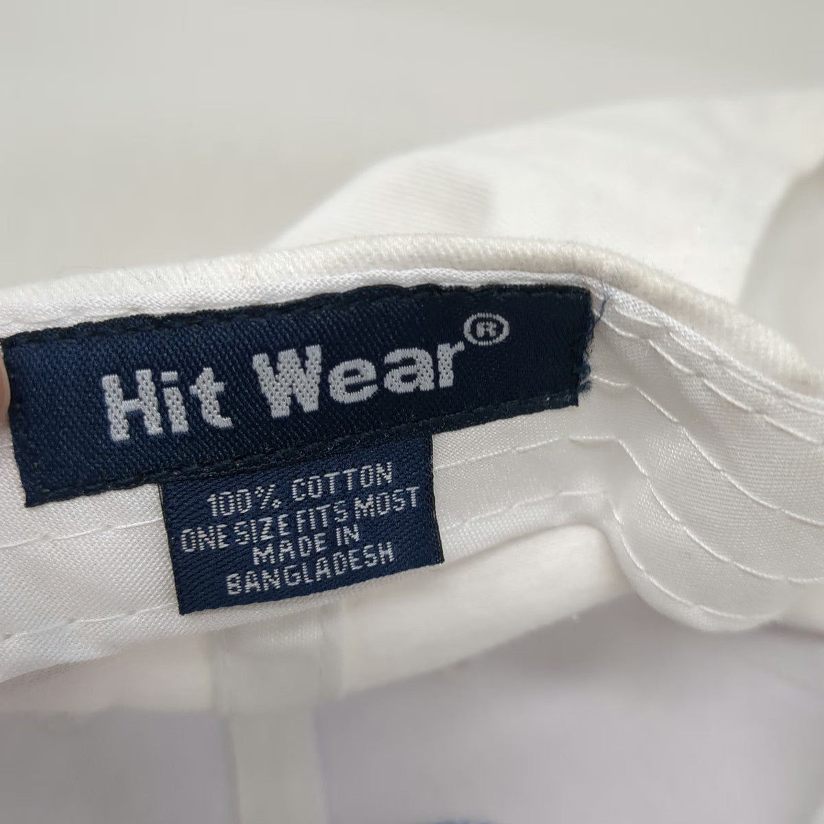 Hit Wear Quotit AgentCubed White One Size Baseball Cap Strapback Hat Embroidery