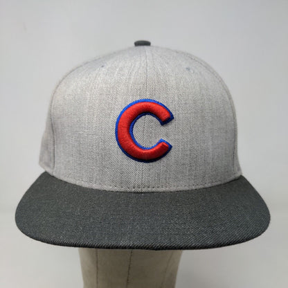 New Era Men's Snapback Hat Gray Size M-L Embroidered Chicago Cubs Logo MLB