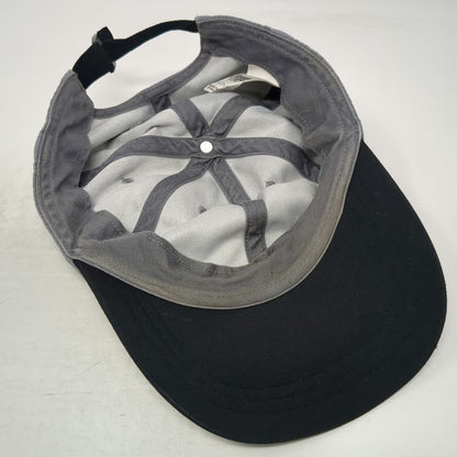 PINK Baseball Cap Gray One Size Adjustable Strap Contrast Piping Curved Brim Hat