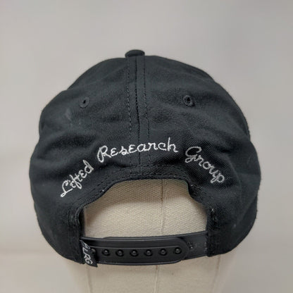 LRG Lifted Research Group Snapback Hat Black OSFM Adjustable Embroidered 6 Panel
