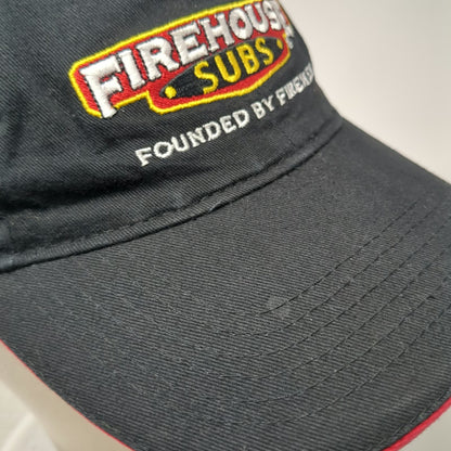 Horizon Firehouse Subs Baseball Cap Black One Size Founded By Firemen Logo Hat