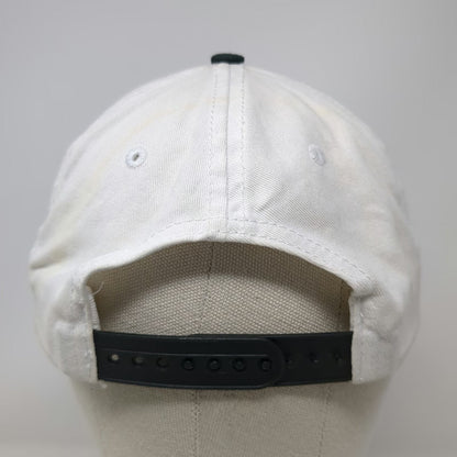 Hawx Smart Pest Control 5 Panel White Hat One Size Snapback Green Underbrim Flat