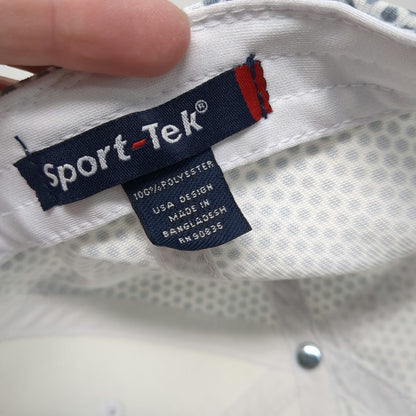 Sport-Tek Baseball Cap White Gray One Size Adam Roe Painting Hat Honeycomb