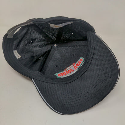 Papa John's Men's Strapback Hat Black Adjustable Embroidered Logo Employee