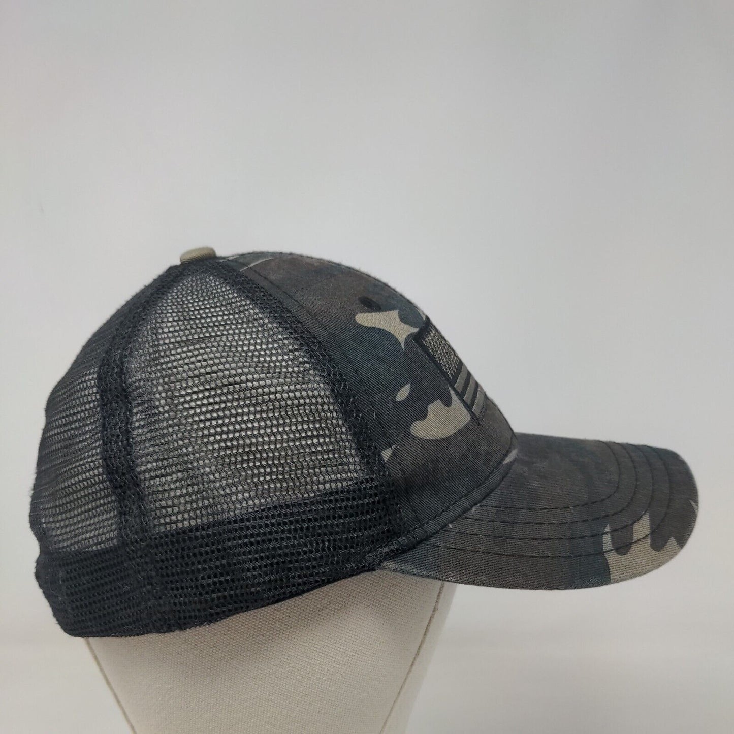 American Flag Snapback Mesh Back Trucker Hat Camo One Size Patriotic