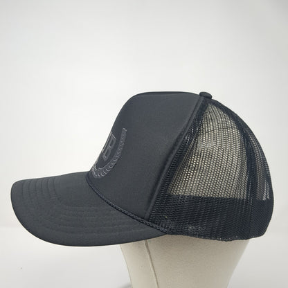 JB Snapback Trucker Hat Black One Size Adjustable Mesh Back 6 Panel Otto