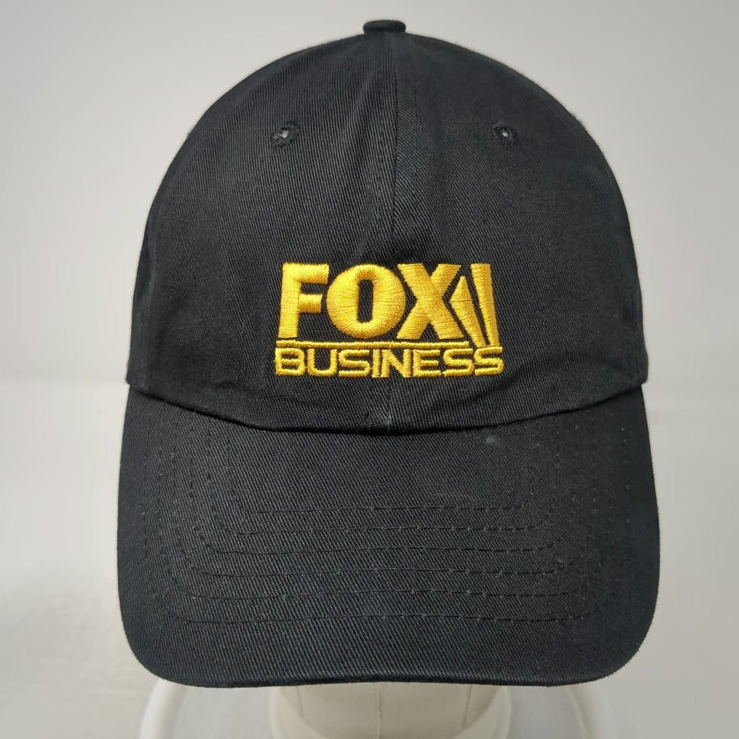 Barker Gear Fox Business Logo Baseball Cap Black One Size Cotton Adjustable Hat