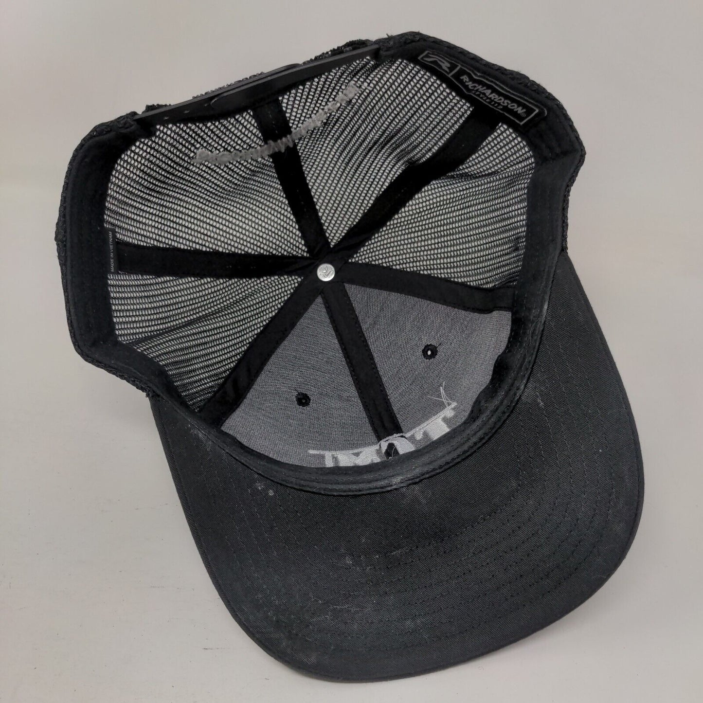 TCM TriCounty Metals Snapback Trucker Hat Black One Size Mesh Back Richardson