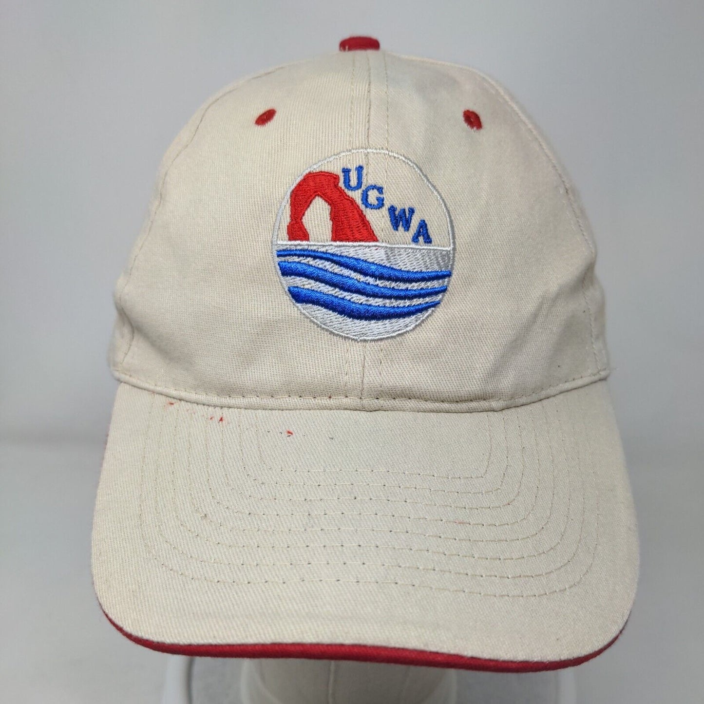 UGWA Strapback Hat Tan OSFA Embroidered Adjustable 6 Panel Hit Wear