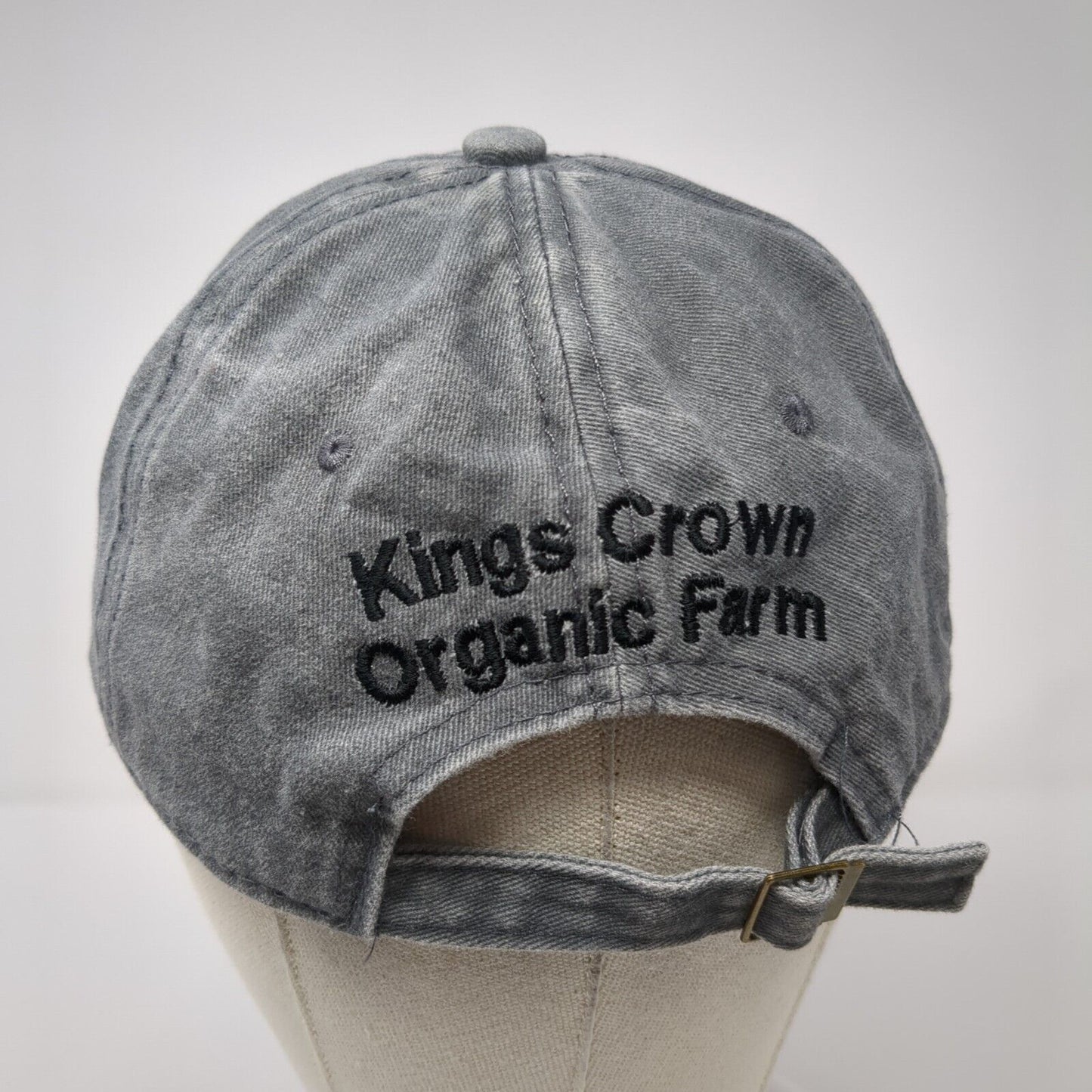Kings Crown Organic Farm Slideback Hat Gray One Size Adjustable 6 Panel