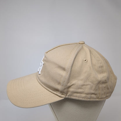 LA Los Angeles Snapback Hat Tan One Size Adjustable Embroidered Cotton:On