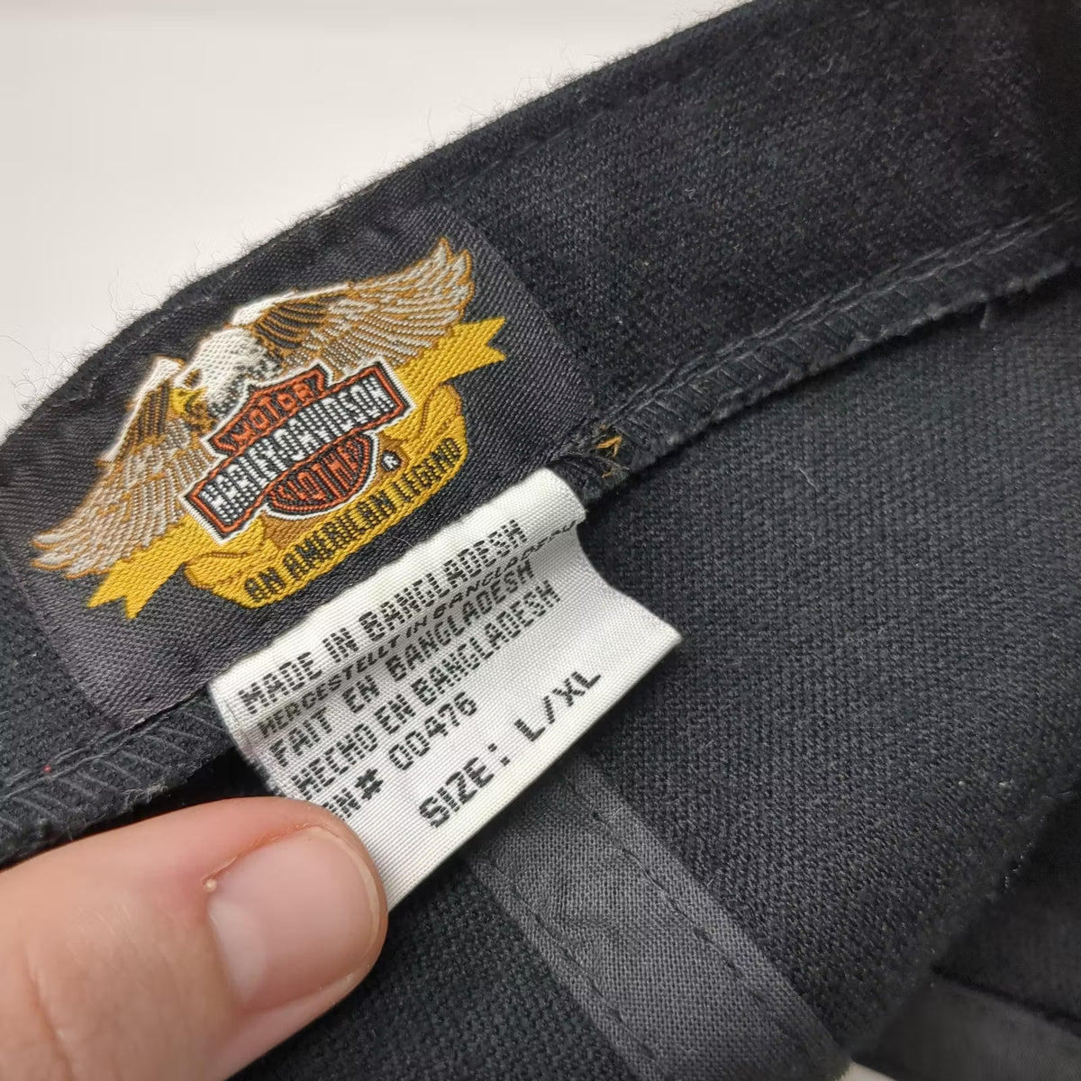 Harley-Davidson Baseball Cap Blue XL Embroidered #1 Bar & Shield Stretch Fit Hat