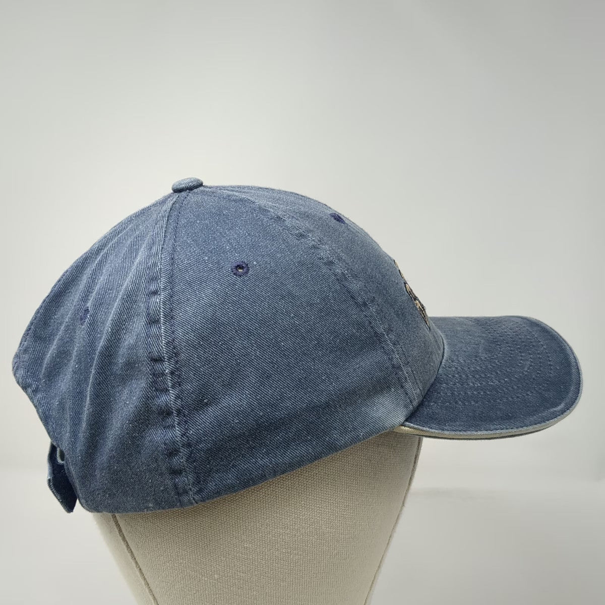 Baseball Cap Blue One Size Bronx Zoo Embroidered Denim Strapback Hat Souvenir