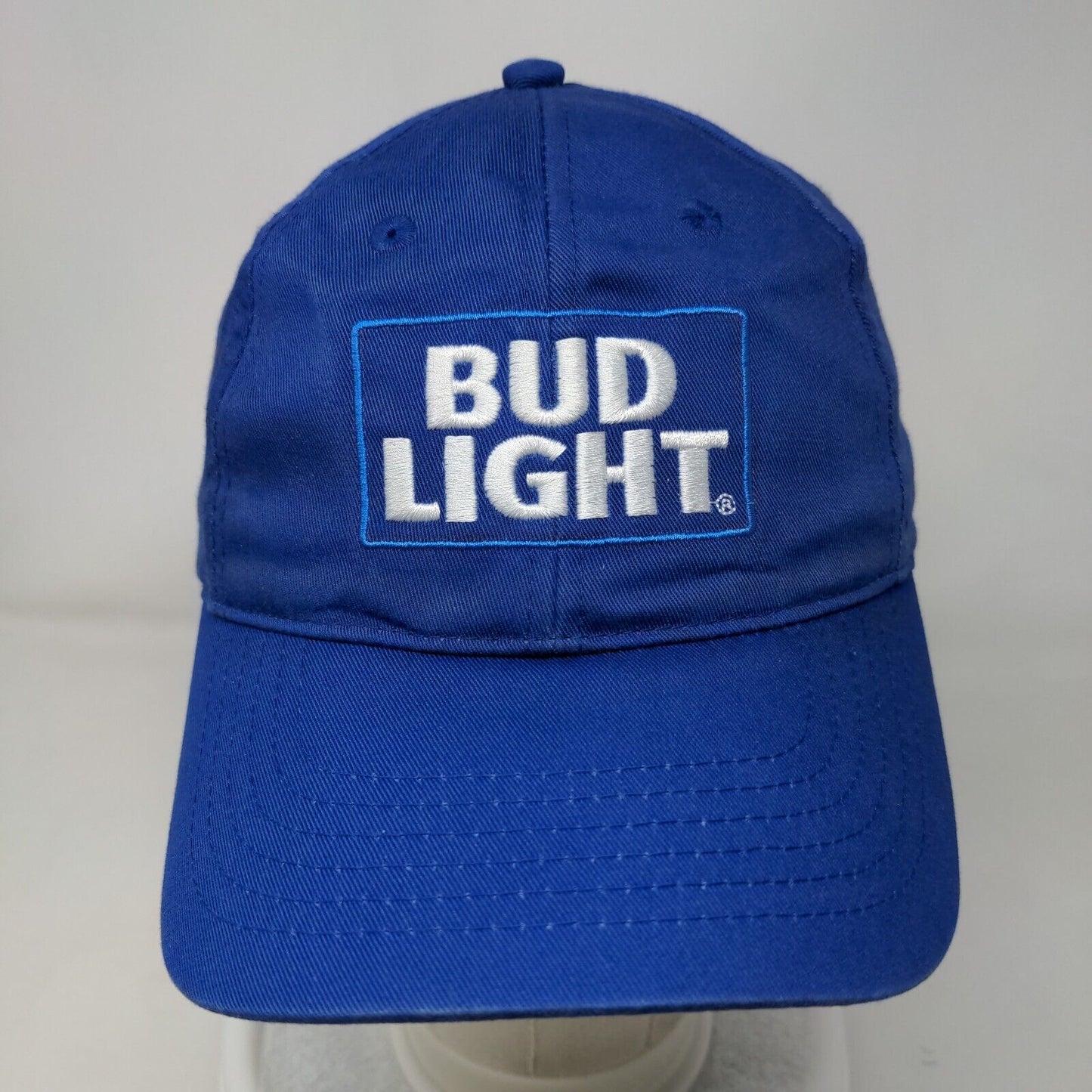 Bud Light Strapback Hat Blue OSFA Jacksonville Brewery K-Products