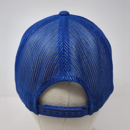 Idaho Tree-Gun Snapback Trucker Hat Blue One Size Flat Bill Yupoong