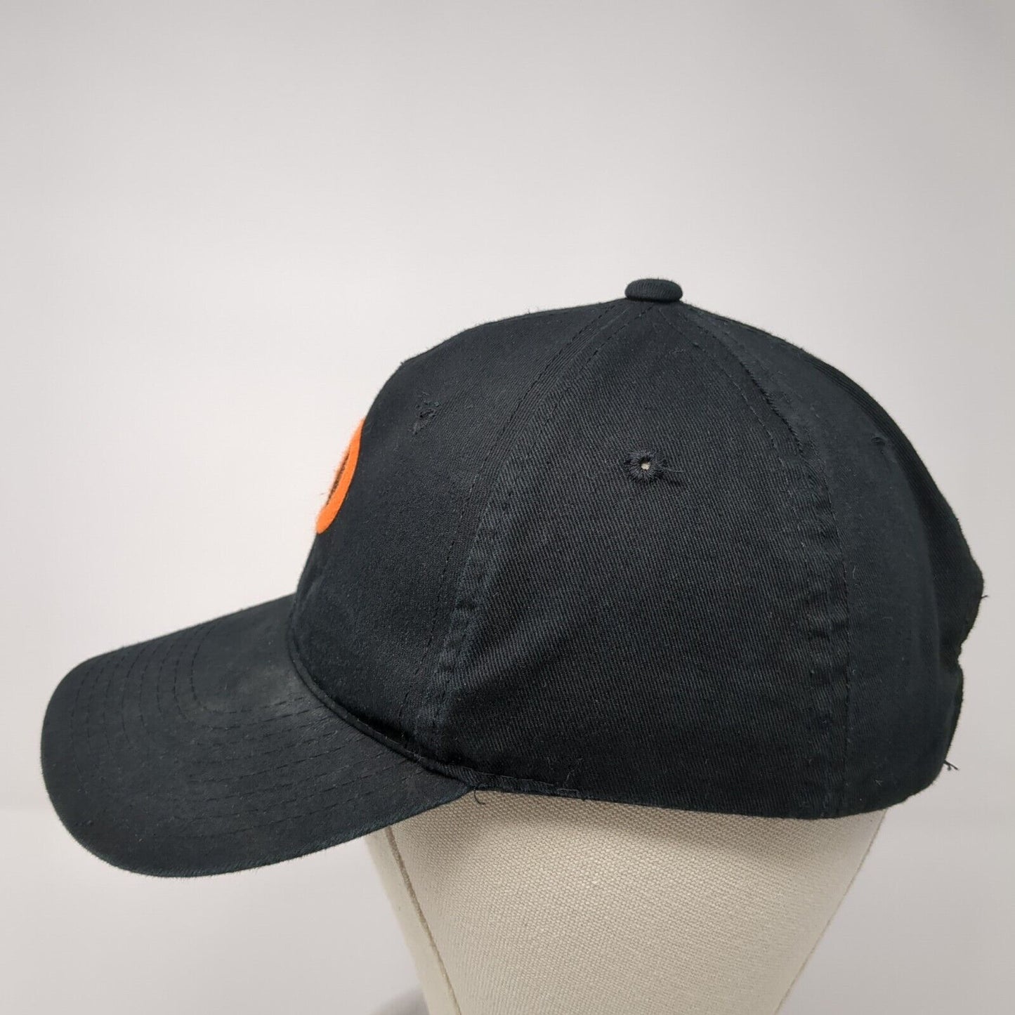 Letter P Strapback Hat Black One Size Adjustable Outdoor Cap 6 Panel
