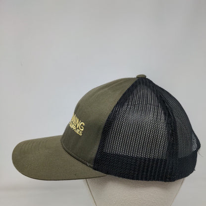 Manning Building Supplies Snapback Trucker Hat Brown OS Mesh Back Cap America