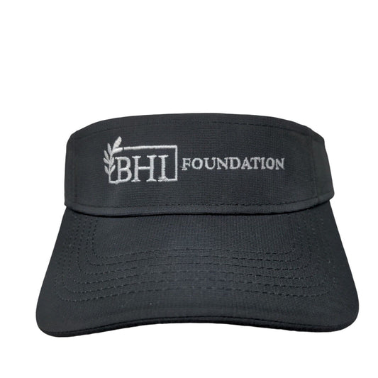 BHI Foundation Strapback Sun Visor Black One Size Adjustable Embroidered Ouray