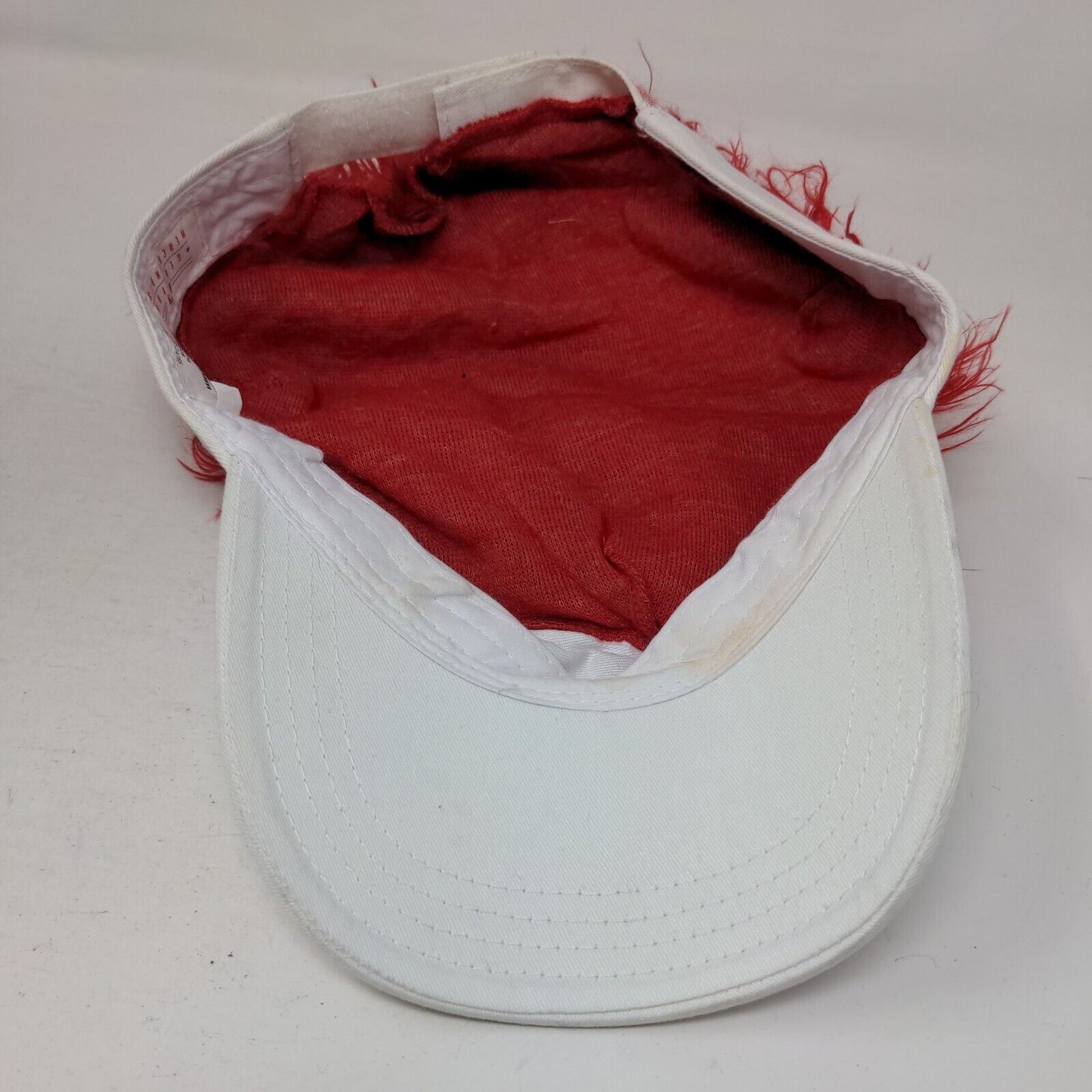 Flair Hair Sun Visor Hat Cap White Red Los Angeles Angels Embroidered Logo MLB