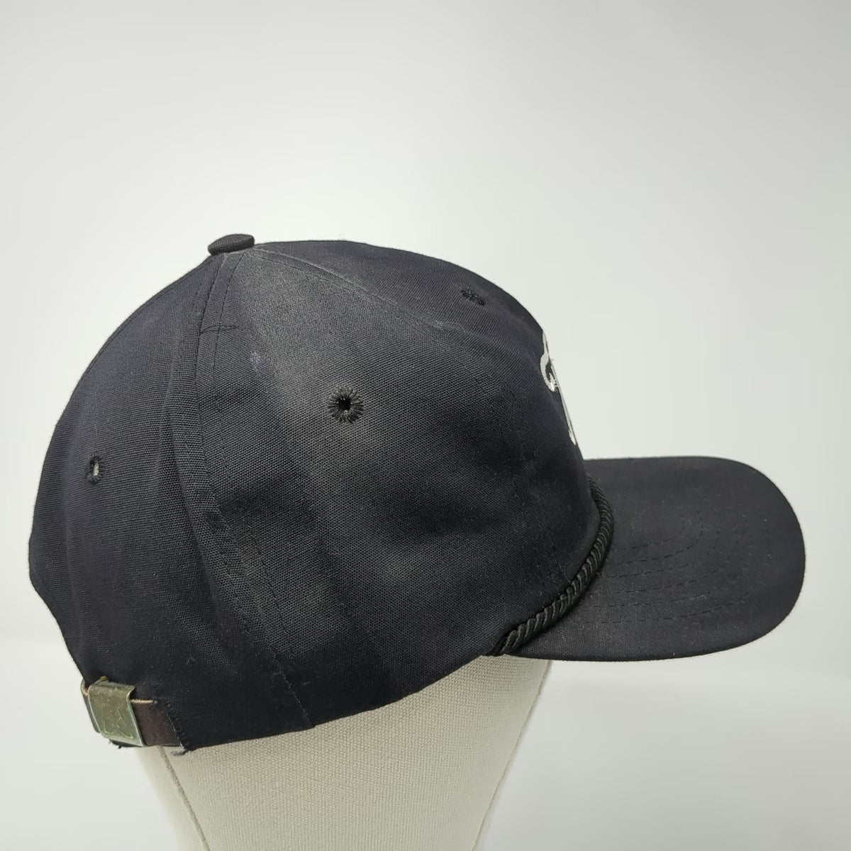 Titleist Baseball Cap Black One Size Texace USA Made Slideback Hat Golf Vintage