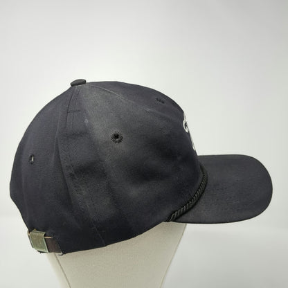 Titleist Baseball Cap Black One Size Texace USA Made Slideback Hat Golf Vintage