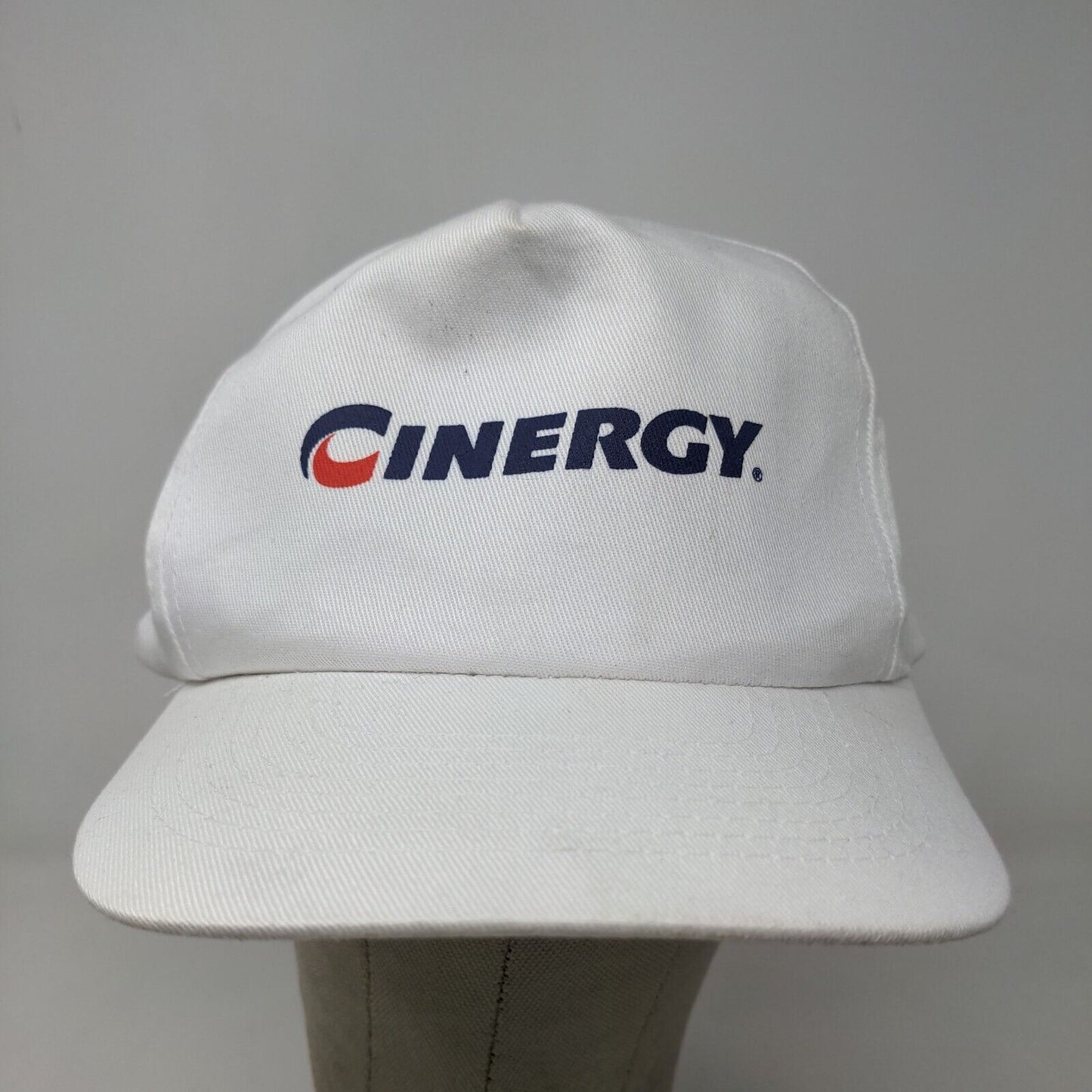 Cinergy Men's Snapback Trucker Hat White Size OSFA Embroidered Logo Adjustable