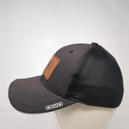 L&L Mechanical Inc. Patch Fitted Mesh Back Trucker Hat Black S/M Ogio