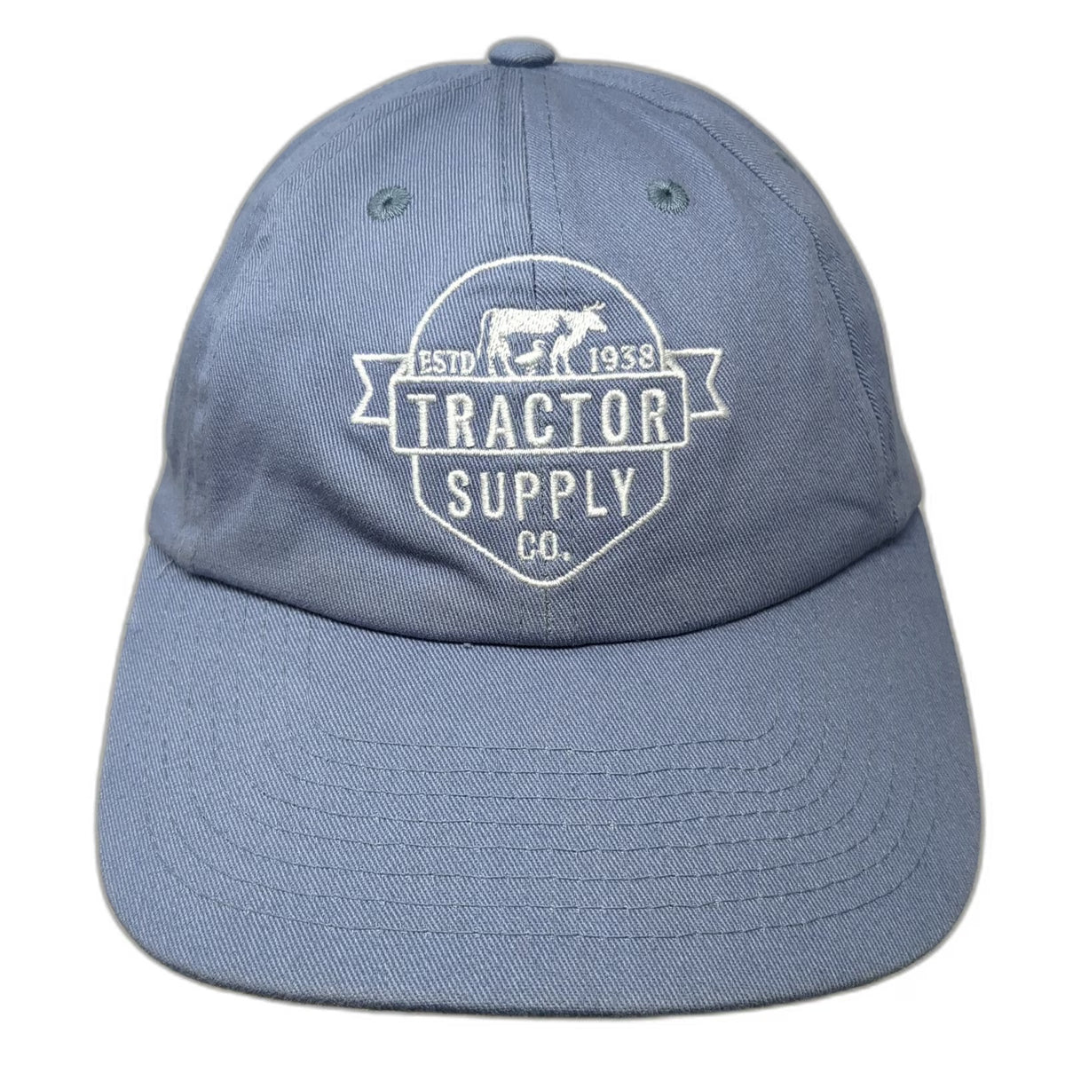 Tractor Supply Co Baseball Cap Blue One Size Slideback Cow Graphic Cotton hat