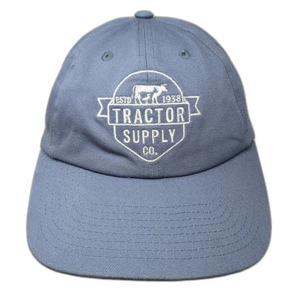 Tractor Supply Co Baseball Cap Blue One Size Slideback Cow Graphic Cotton hat