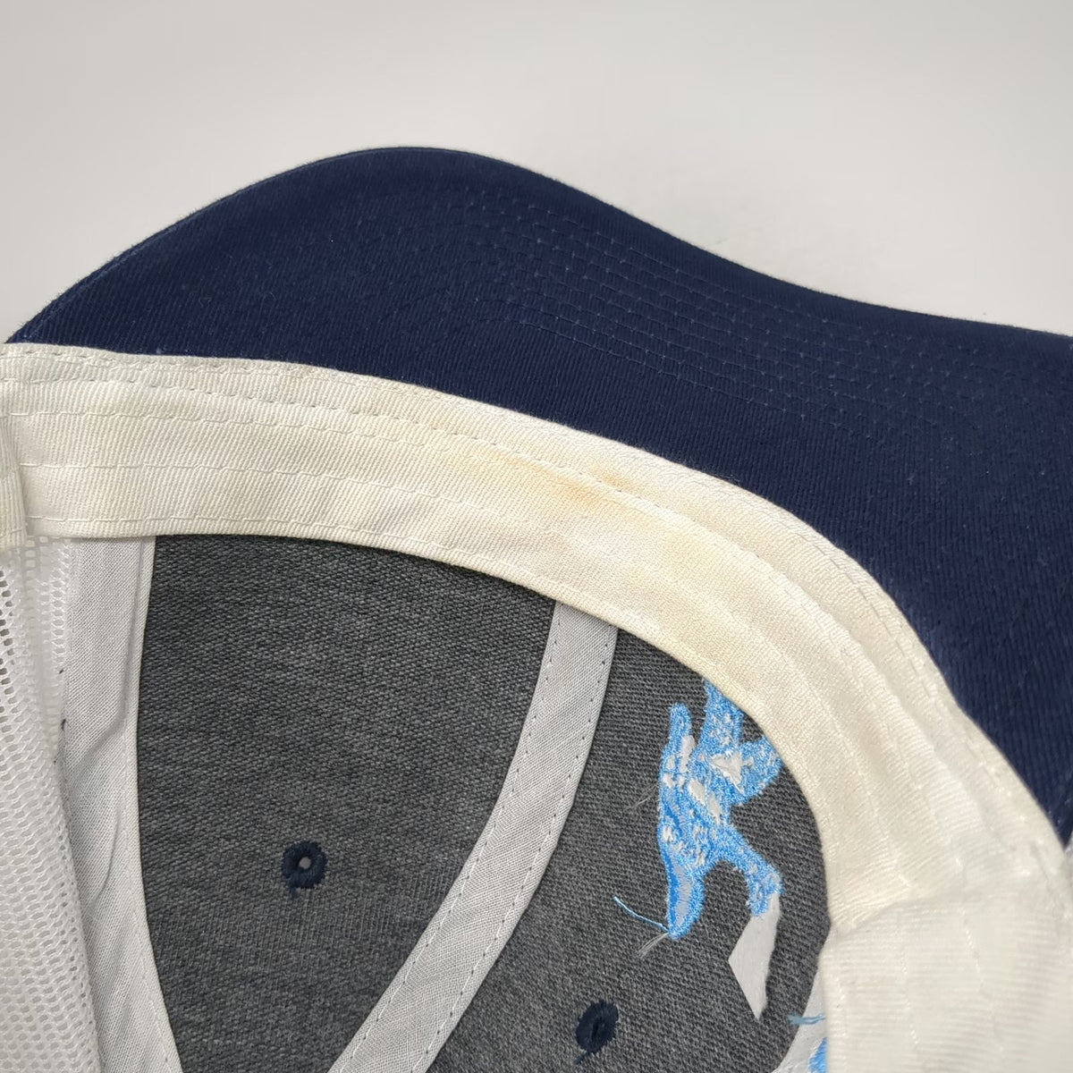 Ouray Trucker Hat Blue White One Size Bigfoot Sasquatch Stein Leavenworth Mesh