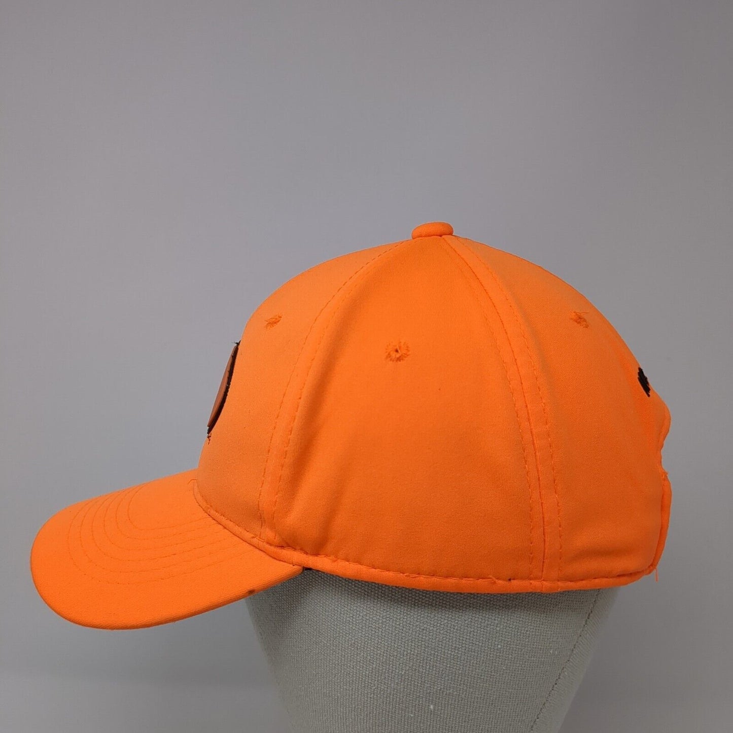 Mossy Oak Patch Strapback Hat Orange One Size Adjustable Solid 6 Panel