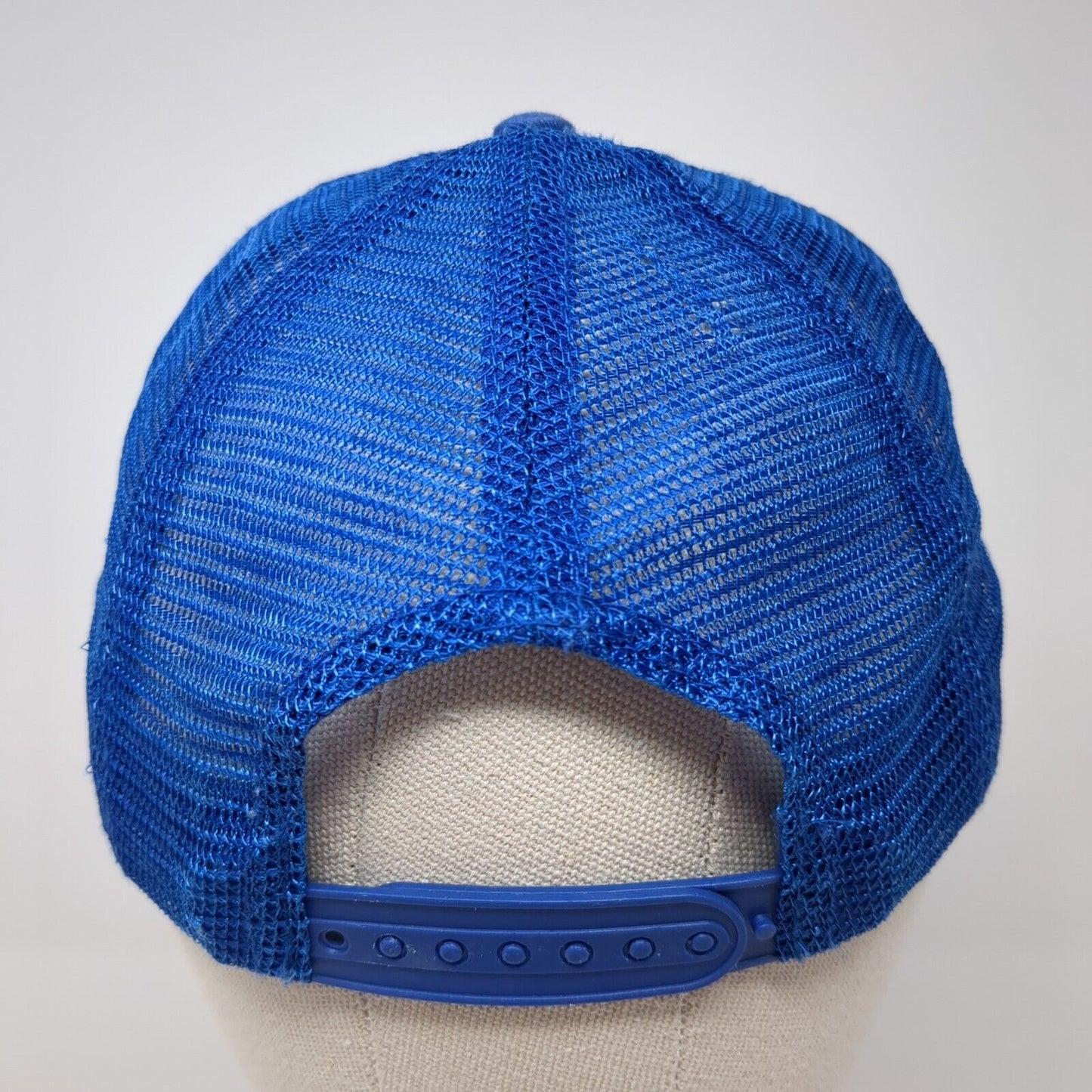 BIG X Snapback Trucker Hat Blue One Size Adjustable Patch Mesh Back 6 Panel