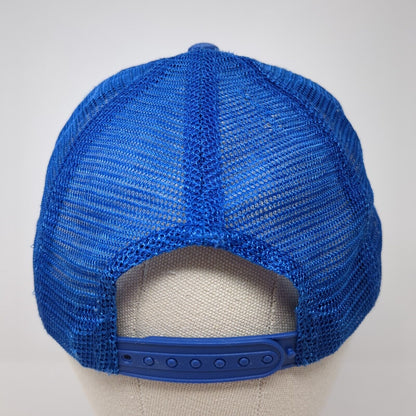 BIG X Snapback Trucker Hat Blue One Size Adjustable Patch Mesh Back 6 Panel