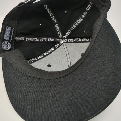 Chemical Guys 5 Panel Black One Size Snapback Cotton Logo Detailing Hat
