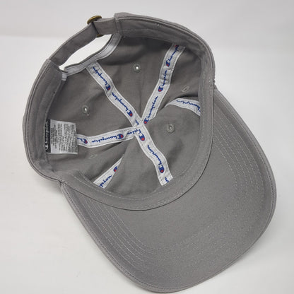 Champion Slideback Hat Gray One Size Solid Adjustable Outdoor 6 Panel